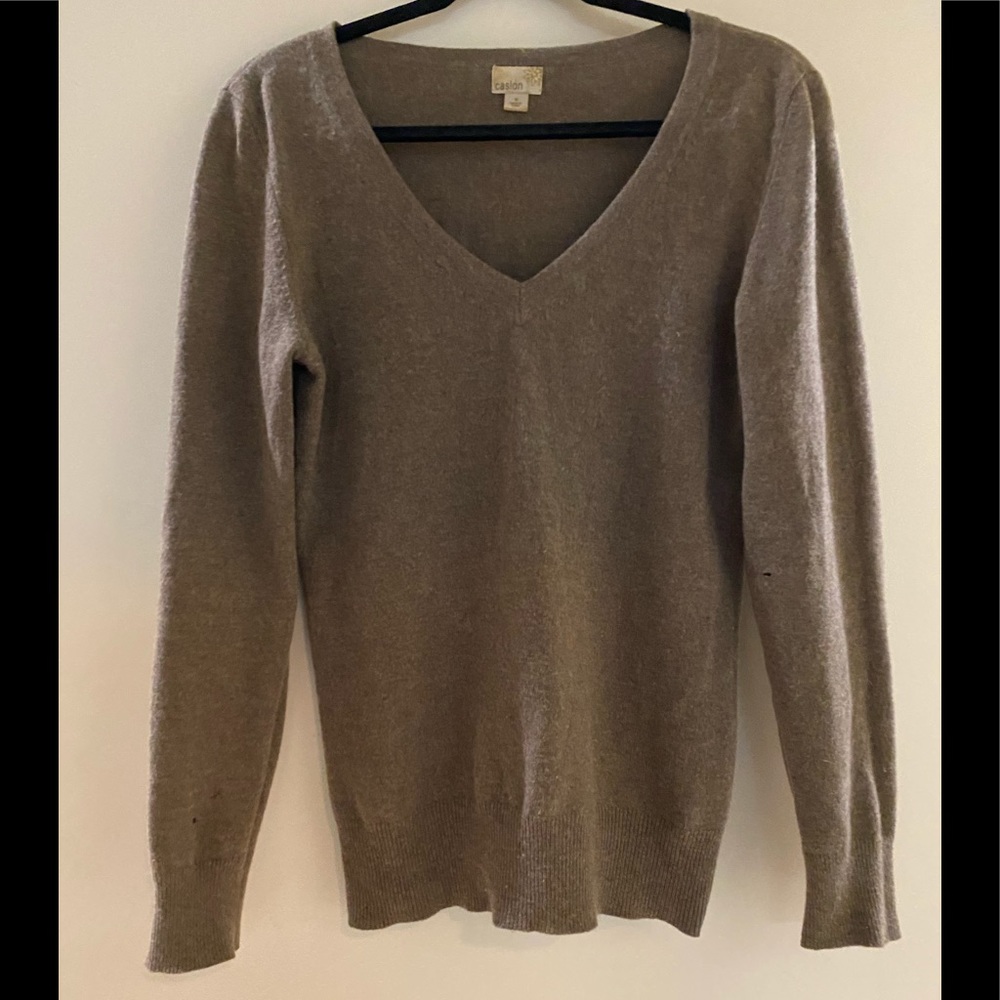 Distressed cashmere sweater